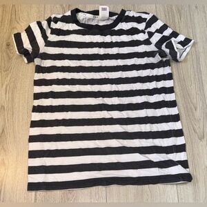 PINK Victoria's Secret Black and White Striped Tee shirt top